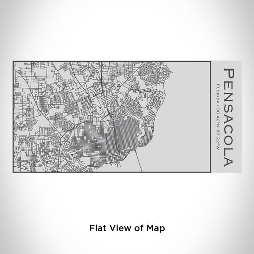 Rendered View of Pensacola Florida Map Engraving on 17oz Stainless Steel Insulated Cola Bottle
