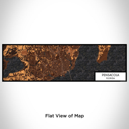 Flat View of Map Custom Pensacola Florida Map Enamel Mug in Ember