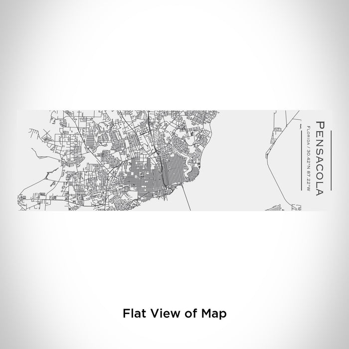 Rendered View of Pensacola Florida Map Engraving on 10oz Stainless Steel Insulated Cup with Sliding Lid in White