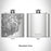 Rendered View of Pensacola Florida Map Engraving on 6oz Stainless Steel Flask