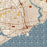 Pensacola Florida Map Print in Woodblock Style Zoomed In Close Up Showing Details