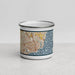 Front View Custom Pensacola Florida Map Enamel Mug in Woodblock