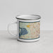 Left View Custom Pensacola Florida Map Enamel Mug in Woodblock