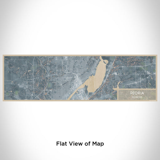Flat View of Map Custom Peoria Illinois Map Enamel Mug in Afternoon