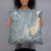 Person holding 18x18 Custom Peoria Illinois Map Throw Pillow in Afternoon