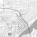 Peoria Illinois Map Print in Classic Style Zoomed In Close Up Showing Details