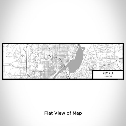 Flat View of Map Custom Peoria Illinois Map Enamel Mug in Classic