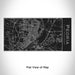 Rendered View of Peoria Illinois Map Engraving on 17oz Stainless Steel Insulated Cola Bottle in Black