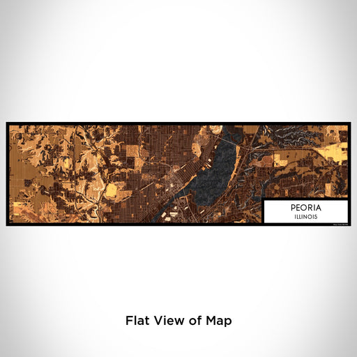 Flat View of Map Custom Peoria Illinois Map Enamel Mug in Ember
