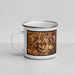 Left View Custom Peoria Illinois Map Enamel Mug in Ember
