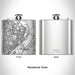 Rendered View of Peoria Illinois Map Engraving on 6oz Stainless Steel Flask