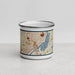 Front View Custom Peoria Illinois Map Enamel Mug in Woodblock