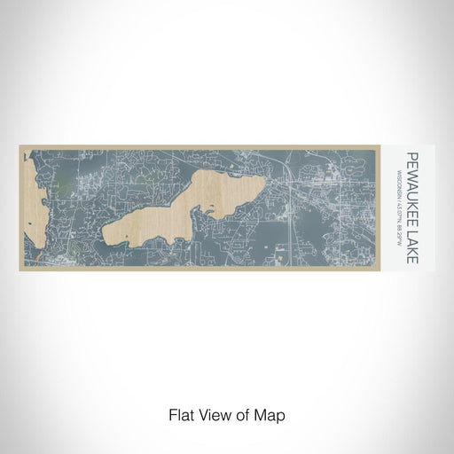 Rendered View of Pewaukee Lake Wisconsin Map on 10oz Stainless Steel Insulated Cup in Afternoon with Sliding Lid