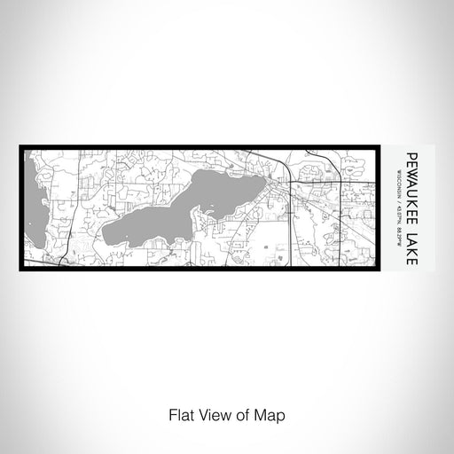 Rendered View of Pewaukee Lake Wisconsin Map on 10oz Stainless Steel Insulated Cup in Classic with Sliding Lid