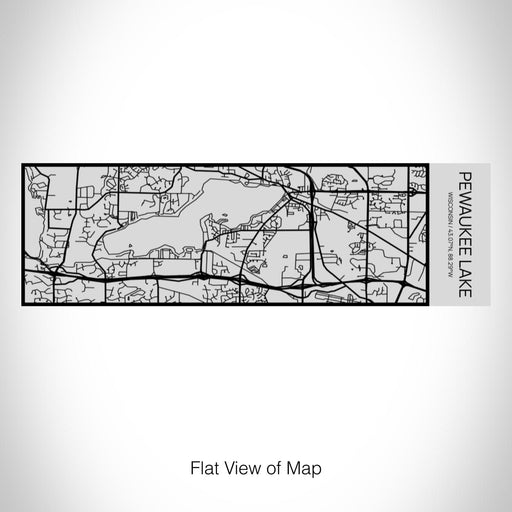 Rendered View of Pewaukee Lake Wisconsin Map on 10oz Stainless Steel Insulated Cup with Sipping Lid
