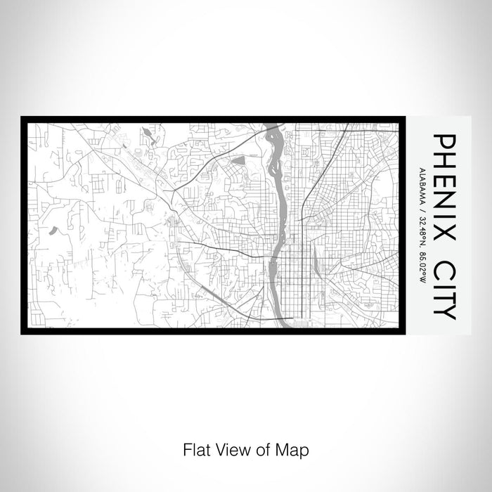 Rendered View of Phenix City Alabama Map on 17oz Stainless Steel Insulated Bottle with printed classic style map