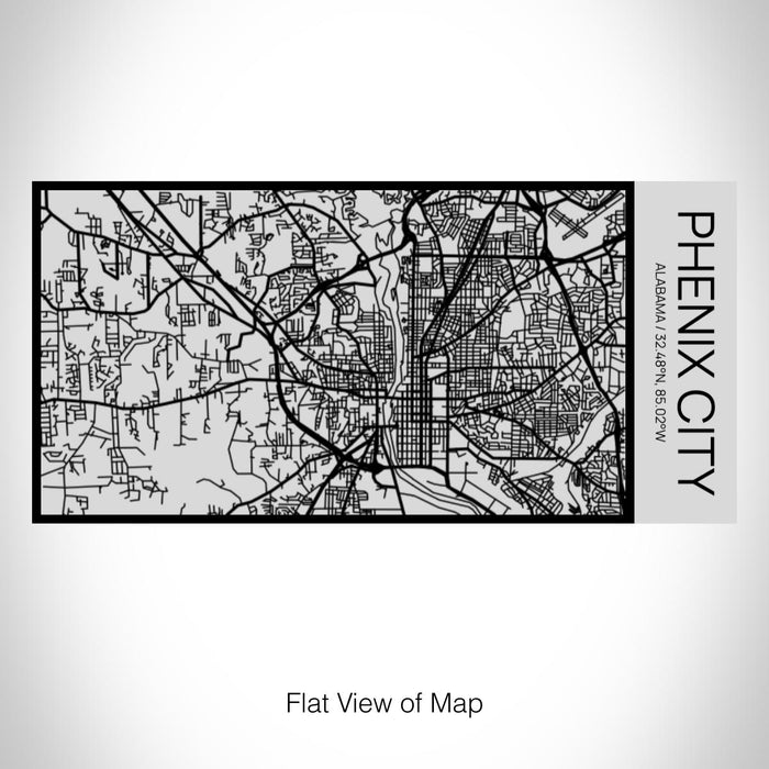 Rendered View of Phenix City Alabama Map on 17oz Stainless Steel Insulated Cola Bottle in Stainless