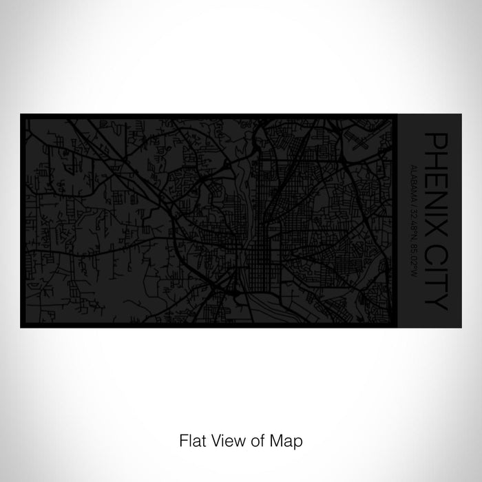 Rendered View of Phenix City Alabama Map on 17oz Stainless Steel Insulated Cola Bottle in Stainless in Matte Black