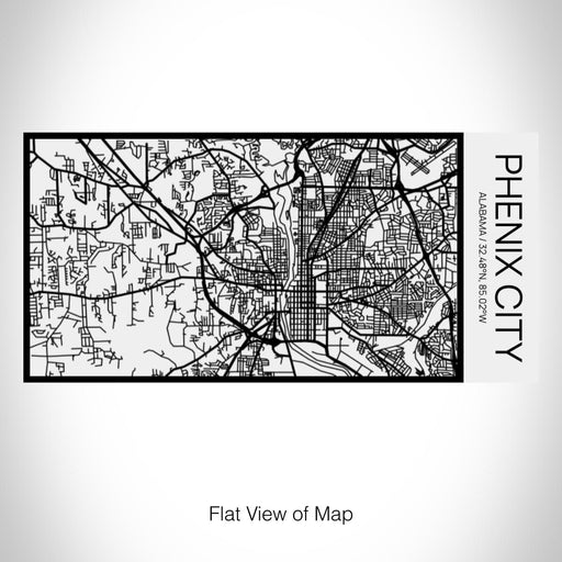 Rendered View of Phenix City Alabama Map on 17oz Stainless Steel Insulated Cola Bottle in Stainless in Matte White