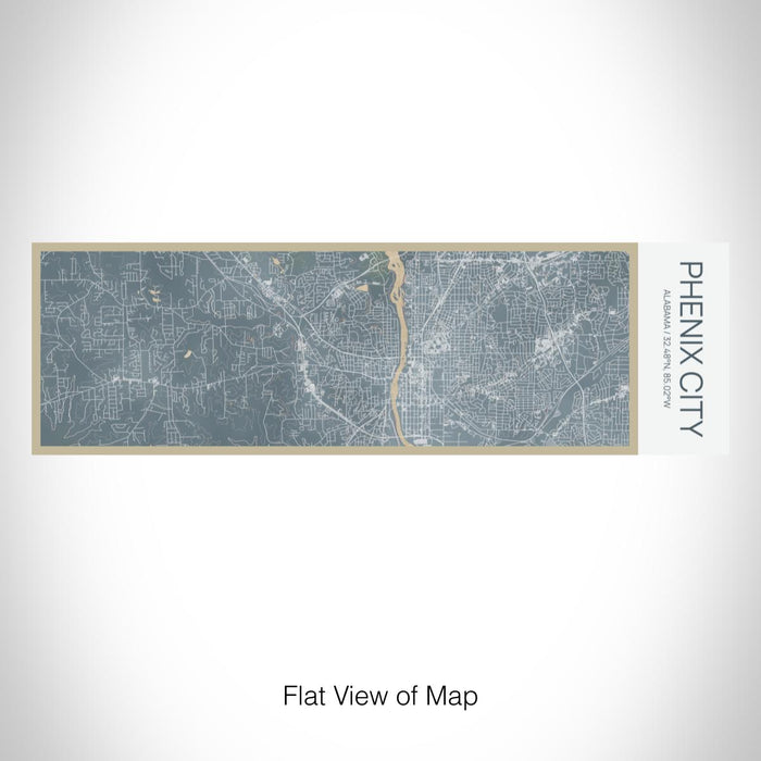 Rendered View of Phenix City Alabama Map on 10oz Stainless Steel Insulated Cup in Afternoon with Sliding Lid