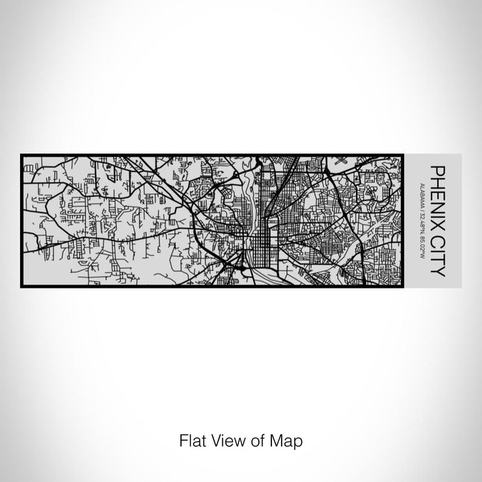Rendered View of Phenix City Alabama Map on 10oz Stainless Steel Insulated Cup with Sipping Lid