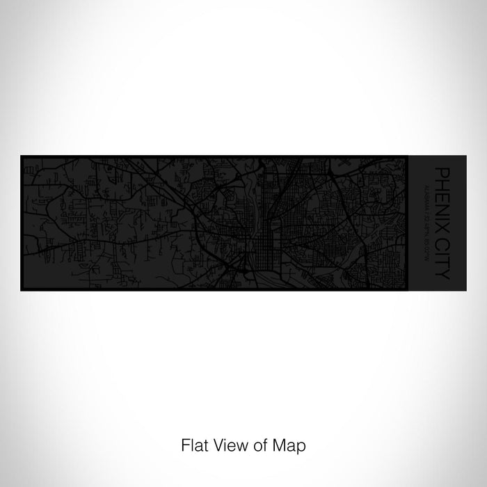 Rendered View of Phenix City Alabama Map on 10oz Stainless Steel Insulated Cup in Matte Black with Sliding Lid