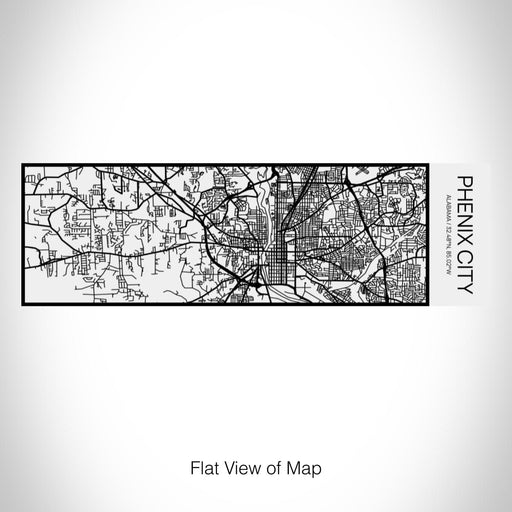 Rendered View of Phenix City Alabama Map on 10oz Stainless Steel Insulated Cup in Matte White with Sliding Lid