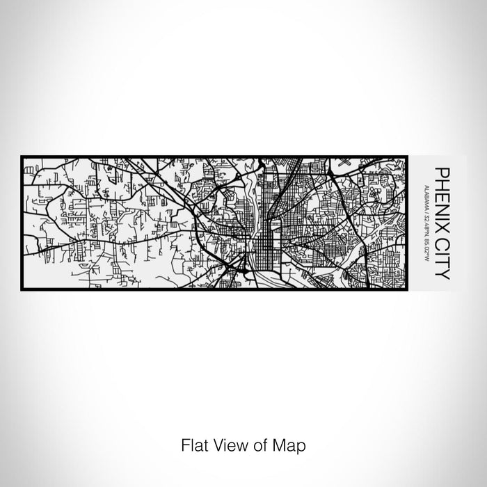 Rendered View of Phenix City Alabama Map on 10oz Stainless Steel Insulated Cup in Matte White with Sliding Lid