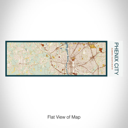 Rendered View of Phenix City Alabama Map on 10oz Stainless Steel Insulated Cup in Woodblock with Sliding Lid