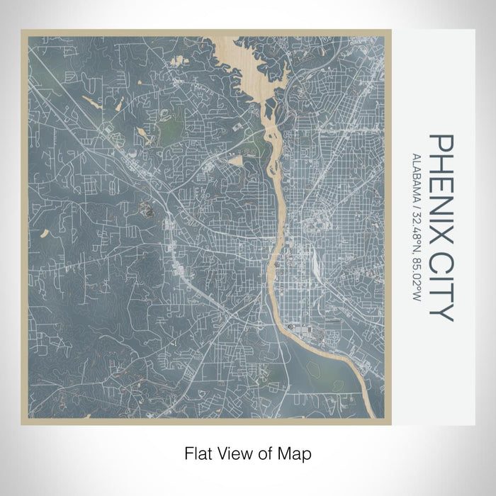 Rendered View of Phenix City Alabama Map on 17oz Stainless Steel Insulated Tumbler in Afternoon Map Style