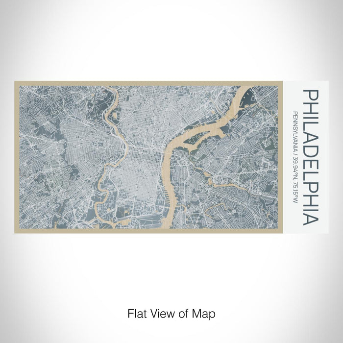 Rendered View of Philadelphia Pennsylvania Map on 17oz Stainless Steel Insulated Bottle with printed afternoon style map