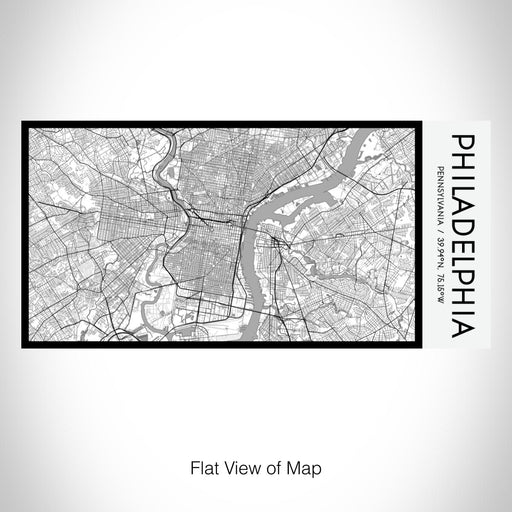 Rendered View of Philadelphia Pennsylvania Map on 17oz Stainless Steel Insulated Bottle with printed classic style map