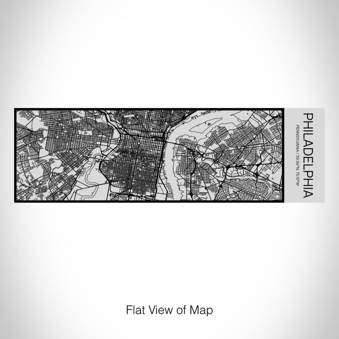 Rendered View of Philadelphia Pennsylvania Map on 10oz Stainless Steel Insulated Cup with Sipping Lid