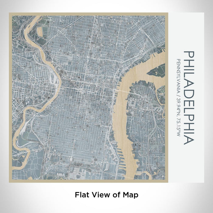 Rendered View of Philadelphia Pennsylvania Map on 17oz Stainless Steel Insulated Tumbler in Afternoon Map Style