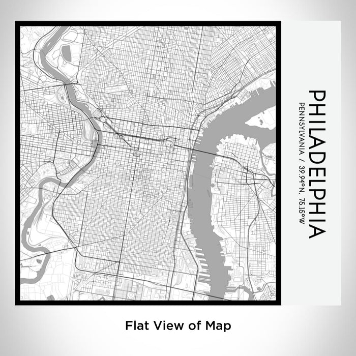 Rendered View of Philadelphia Pennsylvania Map on 17oz Stainless Steel Insulated Tumbler in Classic Map Style