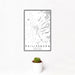 12x18 Philipsburg Montana Map Print Portrait Orientation in Classic Style With Small Cactus Plant in White Planter