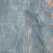 Philipsburg Montana Map Print in Afternoon Style Zoomed In Close Up Showing Details