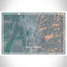 Philipsburg Montana Map Print Landscape Orientation in Afternoon Style With Shaded Background