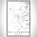 Philipsburg Montana Map Print Portrait Orientation in Classic Style With Shaded Background