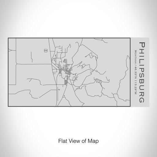 Rendered View of Philipsburg Montana Map on 17oz Stainless Steel Insulated Cola Bottle