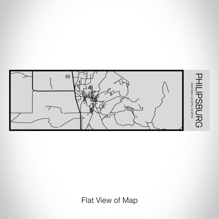 Rendered View of Philipsburg Montana Map on 10oz Stainless Steel Insulated Cup with Sipping Lid