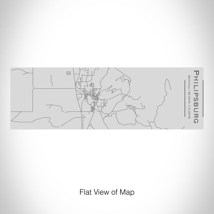 Rendered View of Philipsburg Montana Map on 10oz Stainless Steel Insulated Cup with Sipping Lid