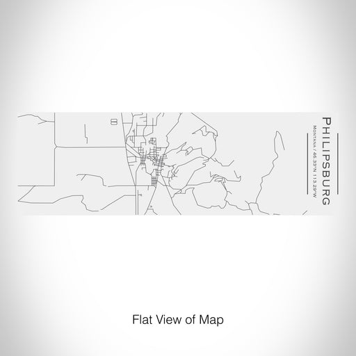 Rendered View of Philipsburg Montana Map on 10oz Stainless Steel Insulated Cup with Sliding Lid in White