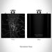 Rendered View of Philipsburg Montana Map on 6oz Stainless Steel Flask in Black