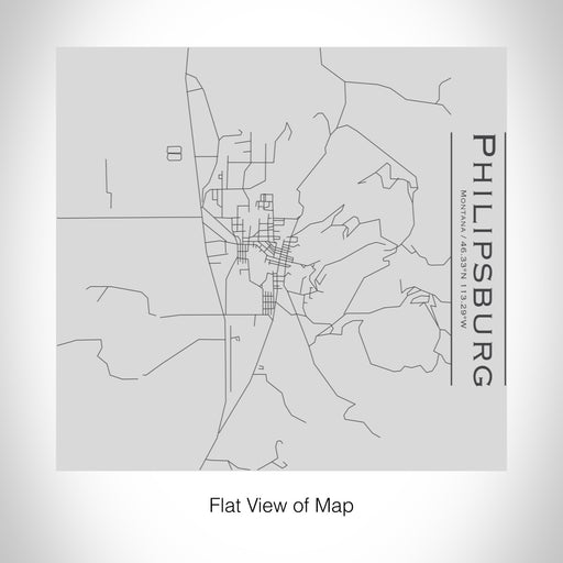 Rendered View of Philipsburg Montana Map on 17oz Stainless Steel Insulated Tumbler