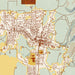 Philipsburg Montana Map Print in Woodblock Style Zoomed In Close Up Showing Details