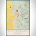 Philipsburg Montana Map Print Portrait Orientation in Woodblock Style With Shaded Background