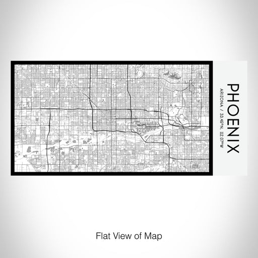 Rendered View of Phoenix Arizona Map on 17oz Stainless Steel Insulated Bottle with printed classic style map