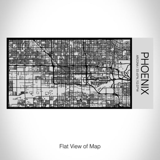 Rendered View of Phoenix Arizona Map on 17oz Stainless Steel Insulated Cola Bottle in Stainless