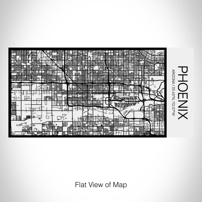 Rendered View of Phoenix Arizona Map on 17oz Stainless Steel Insulated Cola Bottle in Stainless in Matte White